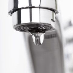 Faucet and water drop
