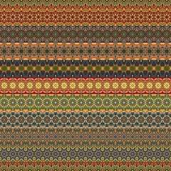 Printed kitchen splashbacks Boho Style Colorful tribal vintage ethnic seamless pattern