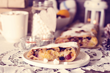 strudel and winter decor