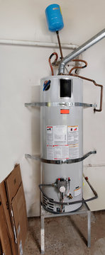 Water Heater Replacement With Required Wall Straps & Expansion Tank