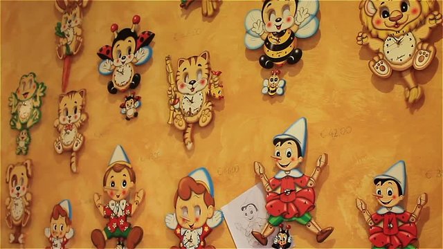 Italian Wall Clock Pinocchio Nursery