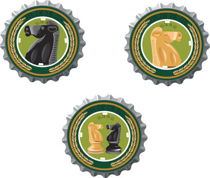 tappo di birra con immagine cavallo