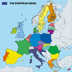 Vector map of The European Union