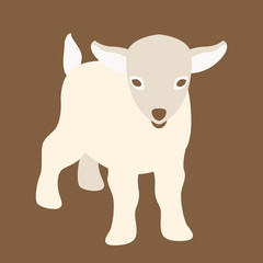 kid goat vector illustration style Flat