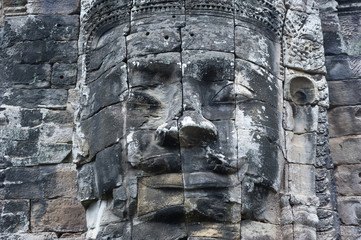 Buddha Stone Face At Bayon Temple