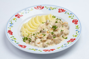 mashed potato with meat