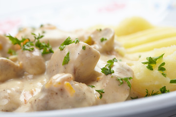 mashed potato with meat