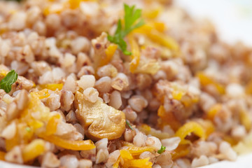 buckwheat with cutlet