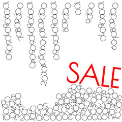 background of falling numbers on a white background