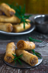 Duck spring rolls