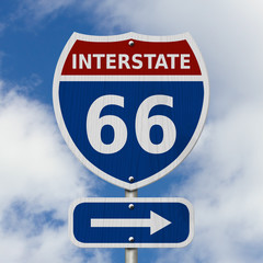 USA Interstate 66 highway sign