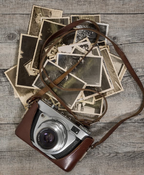 alte antike fotokamera mit bildern
