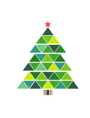 Рождество, праздничная елка. Иллюстрация