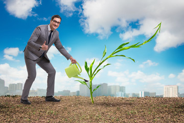 Businessman in new business concept