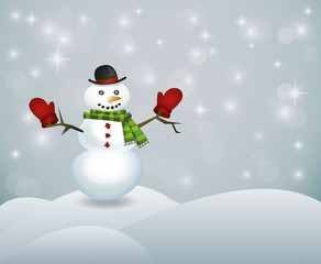 vector snowman