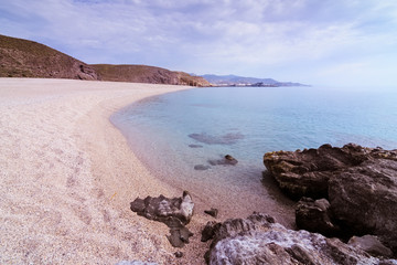 Los Muertos beach in Cabo de Gata Nijar Natural Park - 131026792