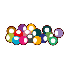 Ball of Billiard icon. Sport game hobby and competition theme. Isolated design. Vector illustration