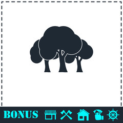 Forest icon flat