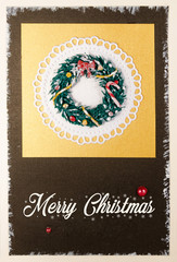 Christmas wreath card