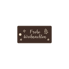 Geschenkanhänger: Frohe Weihnachten