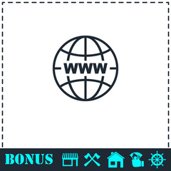 World Wide Web icon flat