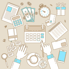 Calendar line design