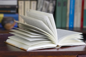 Open book on the desk