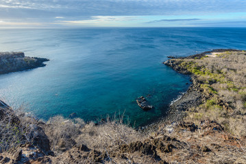 Fototapeta na wymiar Panoramic view from Cerro Tijeretas, San Cristobal Island, Galapagos, Ecuador