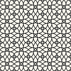 Fototapeta premium Abstract geometry black and white ornament deco art pattern