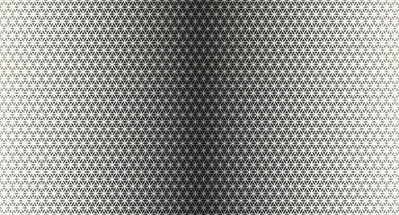 Abstract sacred geometry black and white gradient flower of life halftone  pattern