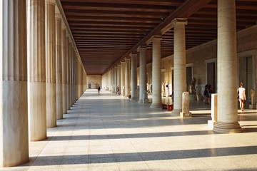 Stoa of Attalos (portico) in Ancient Agora, Athens, Greece