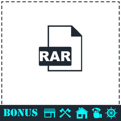 RAR icon flat