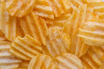 Background of potato chips