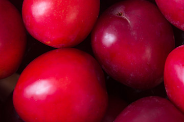 Fresh plum fruits