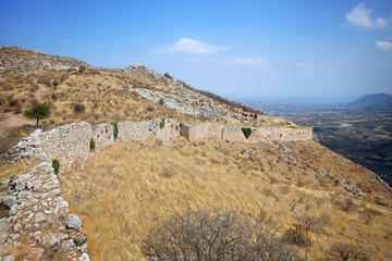 Fototapeta na wymiar Acrocorinth (the acropolis of ancient Corinth)