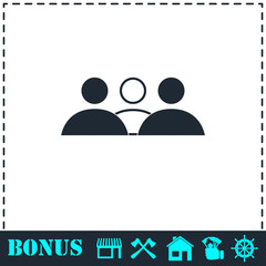 Group people icon flat