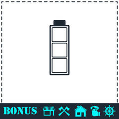 Battery empty icon flat