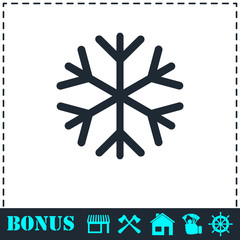 Snowflake icon flat