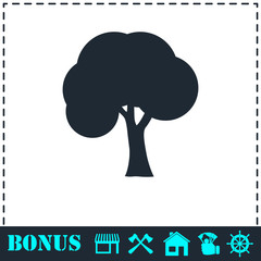 Tree icon flat