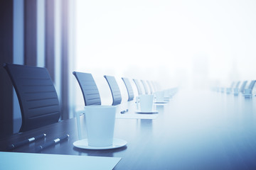 Conference table closeup