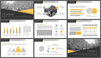 Infographic elements for presentation templates.