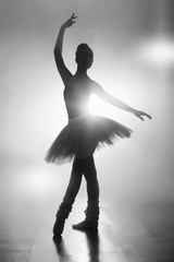 Fototapeta premium silhouette of a ballerina