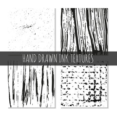 Ink hand drawn textures. Can be uses for wallpaper, background of web page, scrapbooking, party decorations, t-shirt designs, cards, prints, postcards, posters, invitations, packaging and so on.