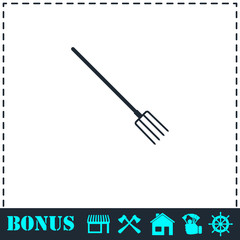 Pitchfork icon flat
