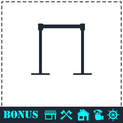 Horizontal bar icon flat