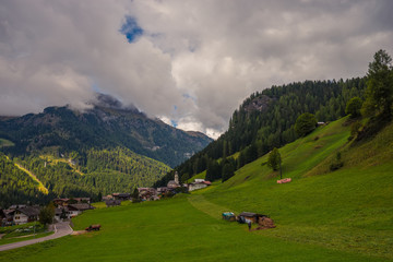 Fototapeta na wymiar Dolomiti region, Italy. Rural landscape