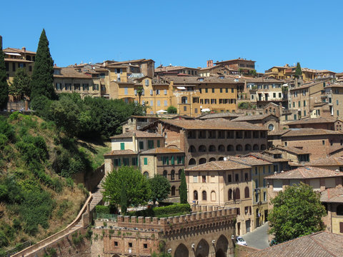 View of Siena old city centre