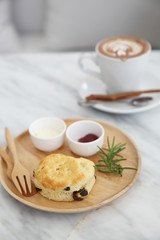 scones in coffee shop