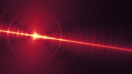 glowing red curved lines over dark Abstract Background space universe. Illustration