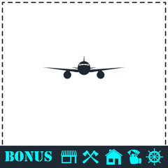 Aircraft icon flat